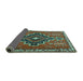 Sideview of Persian Turquoise Traditional Rug, tr2927turq