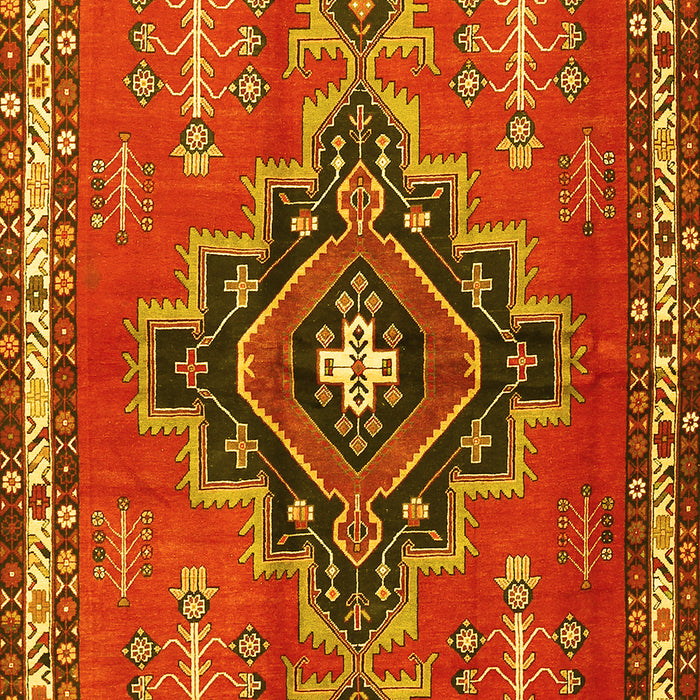 Machine Washable Persian Yellow Traditional Rug, wshtr2927yw