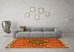 Machine Washable Persian Yellow Traditional Rug in a Living Room, wshtr2927yw