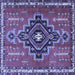 Square Persian Blue Traditional Rug, tr2927blu