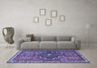 Machine Washable Persian Blue Traditional Rug in a Living Room, wshtr2927blu