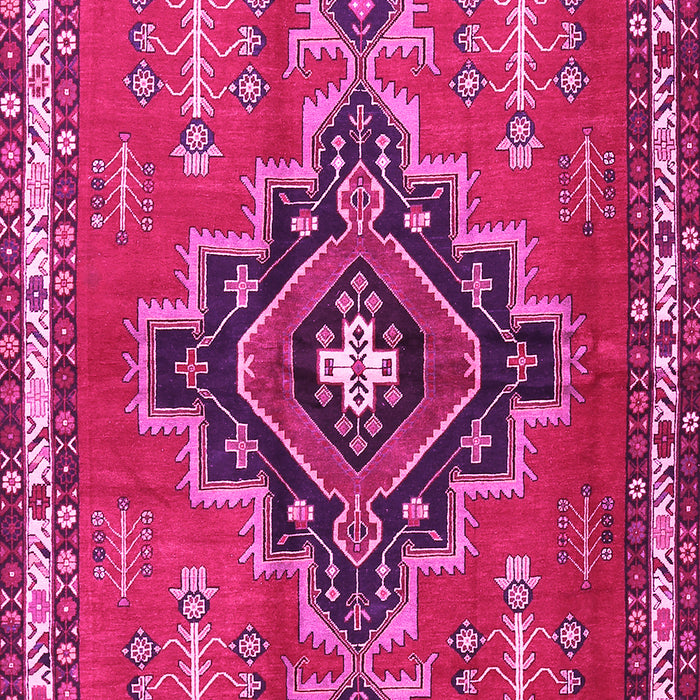 Machine Washable Persian Pink Traditional Rug, wshtr2927pnk