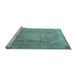 Sideview of Machine Washable Persian Light Blue Traditional Rug, wshtr2928lblu