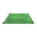 Sideview of Machine Washable Persian Emerald Green Traditional Area Rugs, wshtr2928emgrn