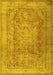 Machine Washable Persian Yellow Traditional Rug, wshtr2928yw