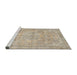 Sideview of Machine Washable Traditional Brown Rug, wshtr2929