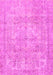 Machine Washable Persian Pink Traditional Rug, wshtr2929pnk