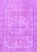 Machine Washable Persian Purple Traditional Area Rugs, wshtr2929pur