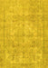 Machine Washable Persian Yellow Traditional Rug, wshtr2929yw