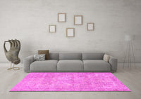 Machine Washable Persian Pink Traditional Rug, wshtr2929pnk