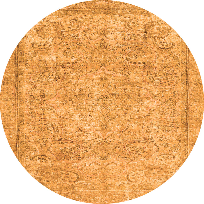 Square Persian Orange Traditional Rug, tr2929org