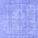 Square Persian Blue Traditional Rug, tr2929blu