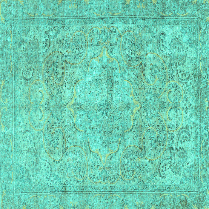 Square Persian Turquoise Traditional Rug, tr2929turq