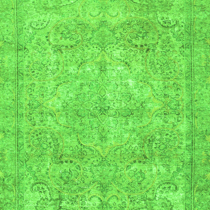 Serging Thickness of Machine Washable Persian Green Traditional Area Rugs, wshtr2929grn