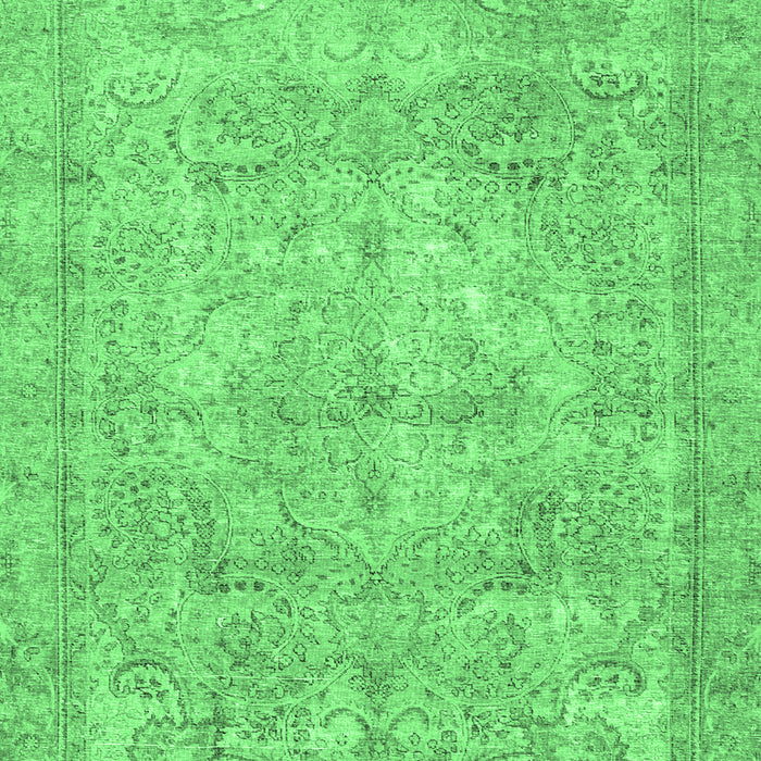 Machine Washable Persian Emerald Green Traditional Area Rugs, wshtr2929emgrn