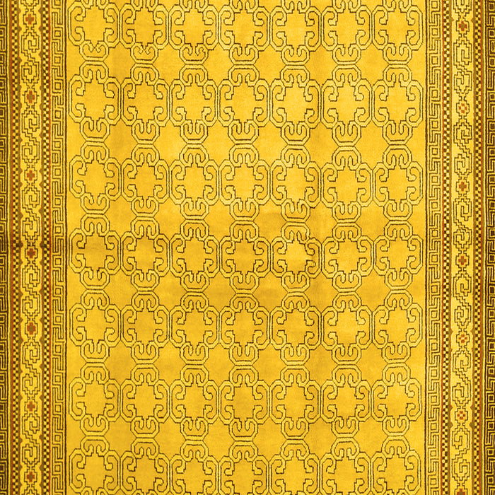 Machine Washable Persian Yellow Traditional Rug, wshtr292yw