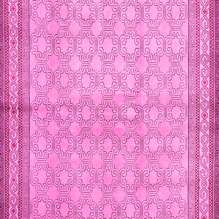 Machine Washable Persian Pink Traditional Rug, wshtr292pnk