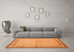 Machine Washable Persian Orange Traditional Area Rugs in a Living Room, wshtr292org