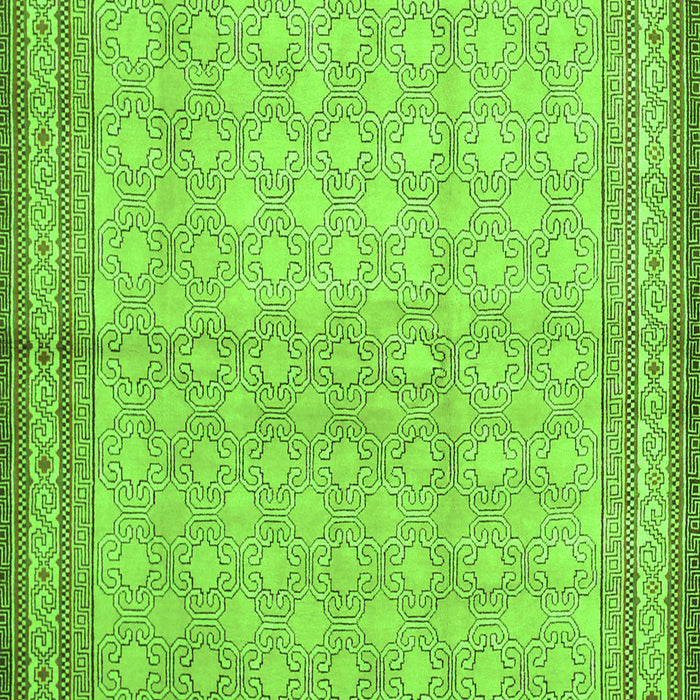 Serging Thickness of Machine Washable Persian Green Traditional Area Rugs, wshtr292grn