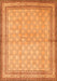 Serging Thickness of Machine Washable Persian Orange Traditional Area Rugs, wshtr292org