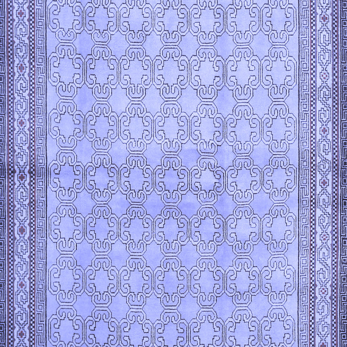 Machine Washable Persian Blue Traditional Rug, wshtr292blu