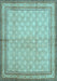 Machine Washable Persian Light Blue Traditional Rug, wshtr292lblu