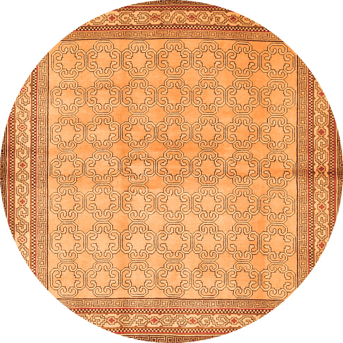 Square Persian Orange Traditional Rug, tr292org