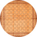 Square Persian Orange Traditional Rug, tr292org