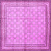 Square Machine Washable Persian Purple Traditional Area Rugs, wshtr292pur