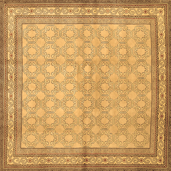 Square Persian Brown Traditional Rug, tr292brn