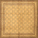 Square Persian Brown Traditional Rug, tr292brn