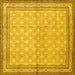 Square Persian Yellow Traditional Rug, tr292yw