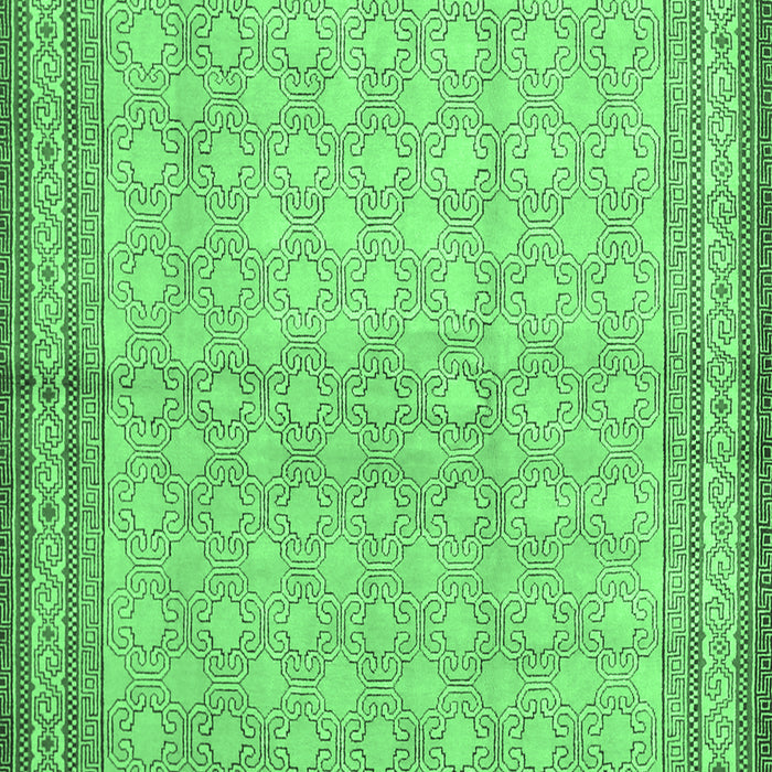 Machine Washable Persian Emerald Green Traditional Area Rugs, wshtr292emgrn