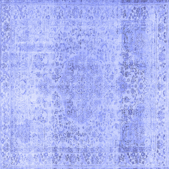 Square Persian Blue Traditional Rug, tr2930blu