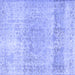 Square Persian Blue Traditional Rug, tr2930blu