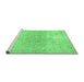 Sideview of Machine Washable Persian Emerald Green Traditional Area Rugs, wshtr2930emgrn