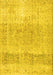 Machine Washable Persian Yellow Traditional Rug, wshtr2930yw