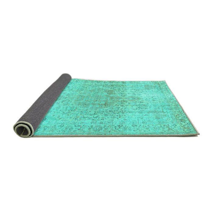 Sideview of Persian Turquoise Traditional Rug, tr2930turq