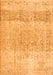 Serging Thickness of Machine Washable Persian Orange Traditional Area Rugs, wshtr2930org