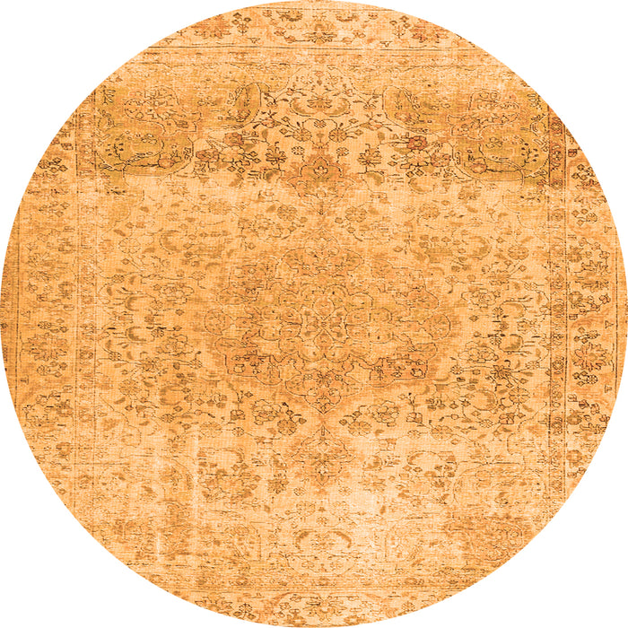 Square Persian Orange Traditional Rug, tr2930org