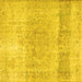 Square Persian Yellow Traditional Rug, tr2930yw