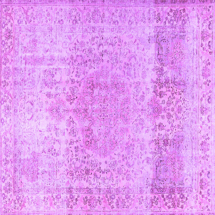 Square Machine Washable Persian Purple Traditional Area Rugs, wshtr2930pur