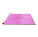 Sideview of Machine Washable Persian Pink Traditional Rug, wshtr2930pnk