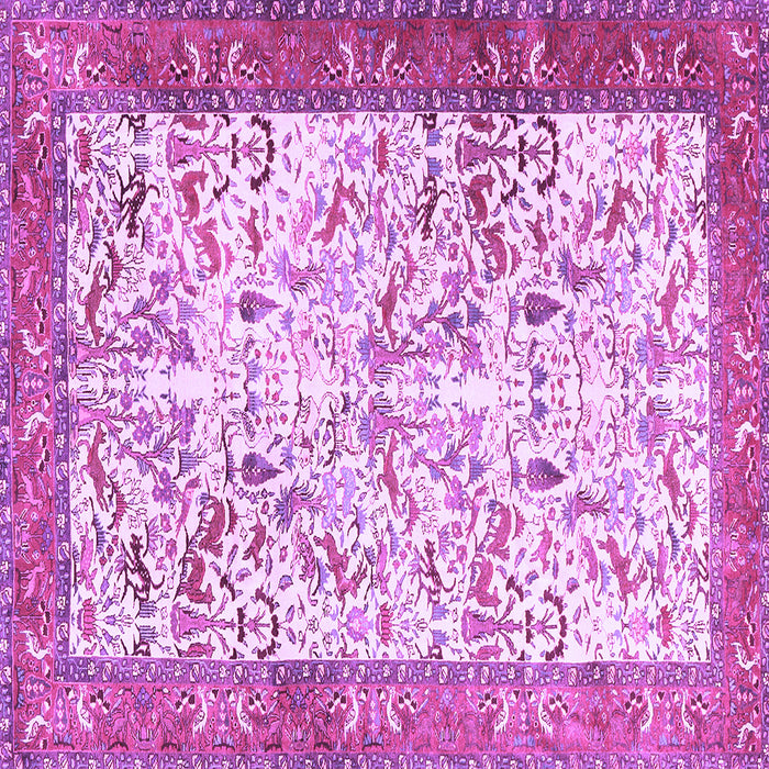 Square Machine Washable Animal Purple Traditional Area Rugs, wshtr2931pur