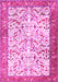 Machine Washable Animal Pink Traditional Rug, wshtr2931pnk