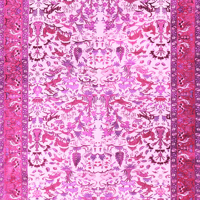 Machine Washable Animal Pink Traditional Rug, wshtr2931pnk