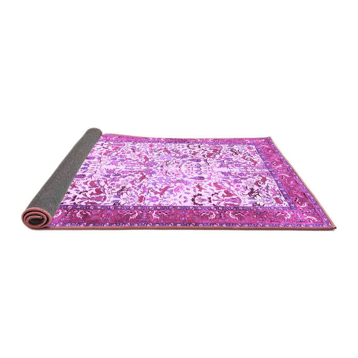 Sideview of Animal Purple Traditional Rug, tr2931pur