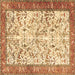 Square Machine Washable Animal Brown Traditional Rug, wshtr2931brn