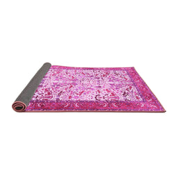 Sideview of Animal Pink Traditional Rug, tr2931pnk