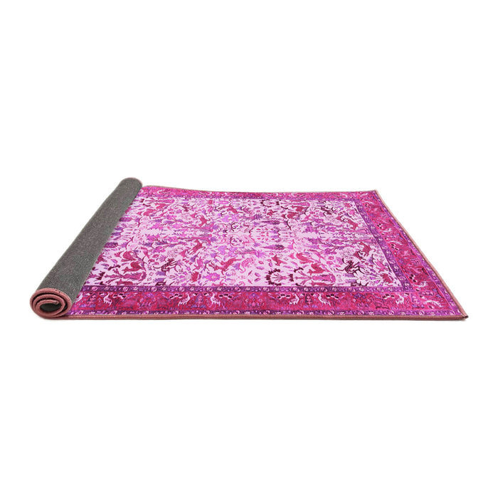 Sideview of Animal Pink Traditional Rug, tr2931pnk